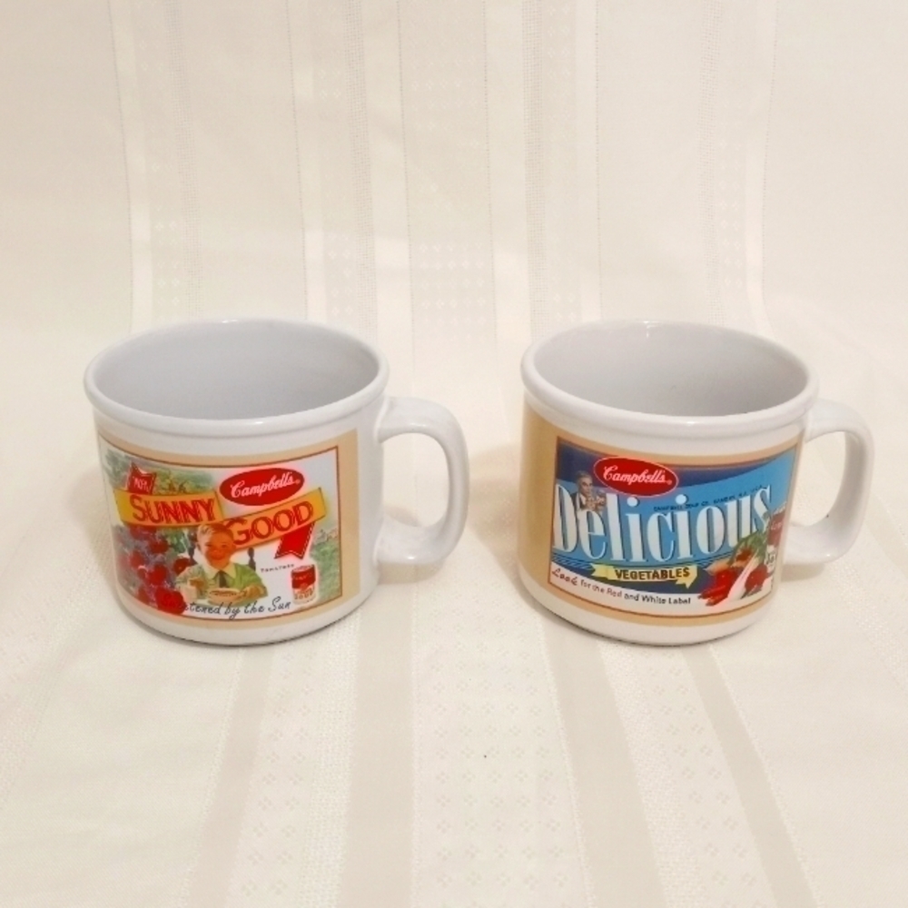 CAMPBELL Soup Mugs  from 2005  Set of Two
